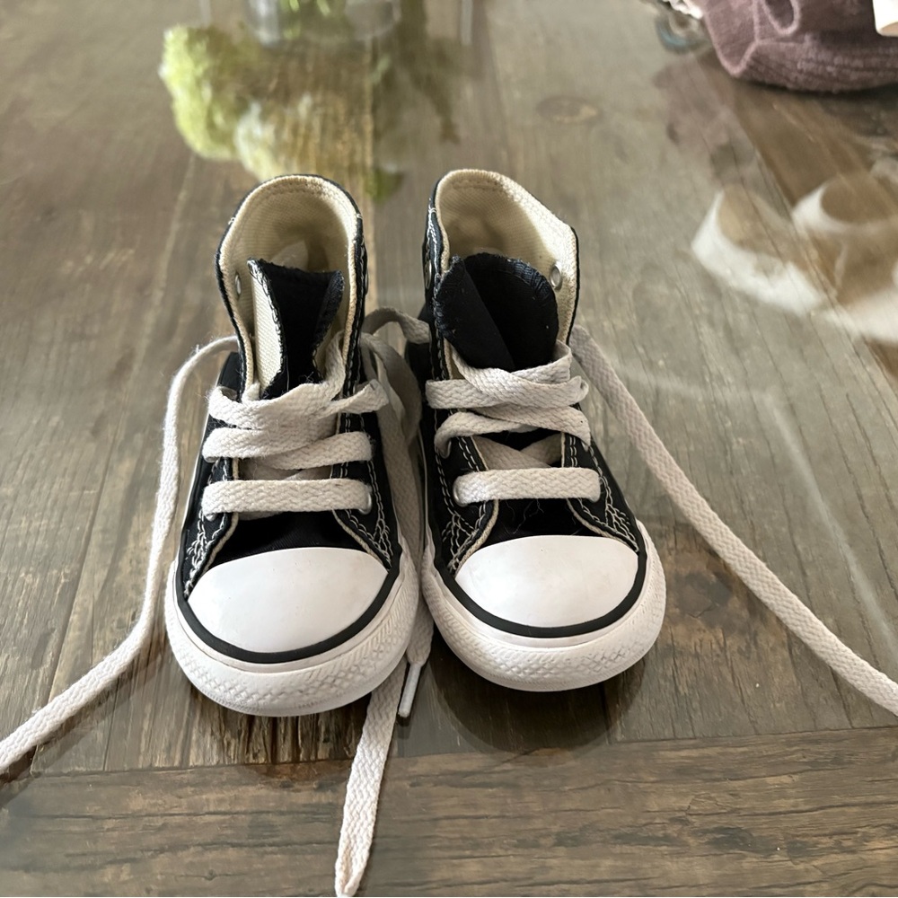 Converse Kids Black and White High-Top Sneakers